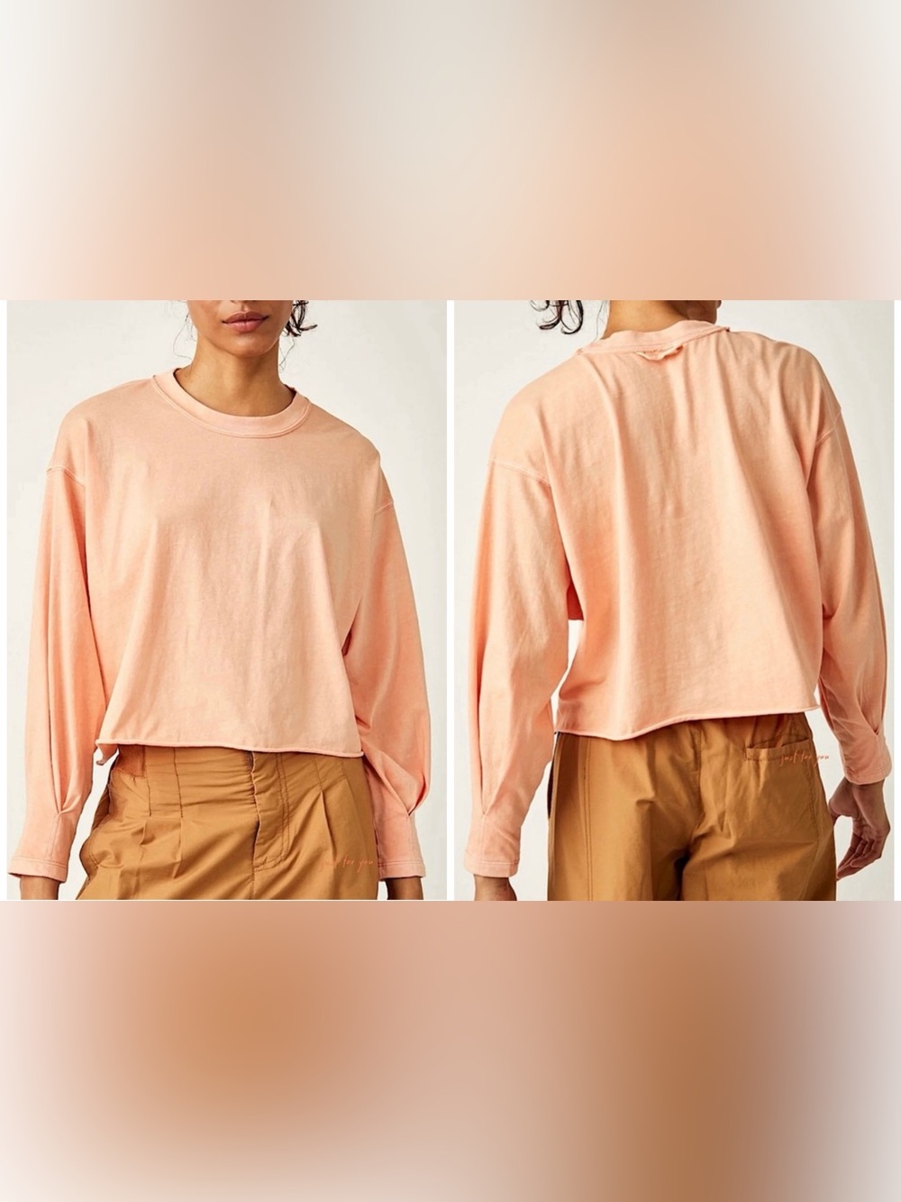 NWOT Free People FP Movement Inspire Layer - winter melon orange - XS